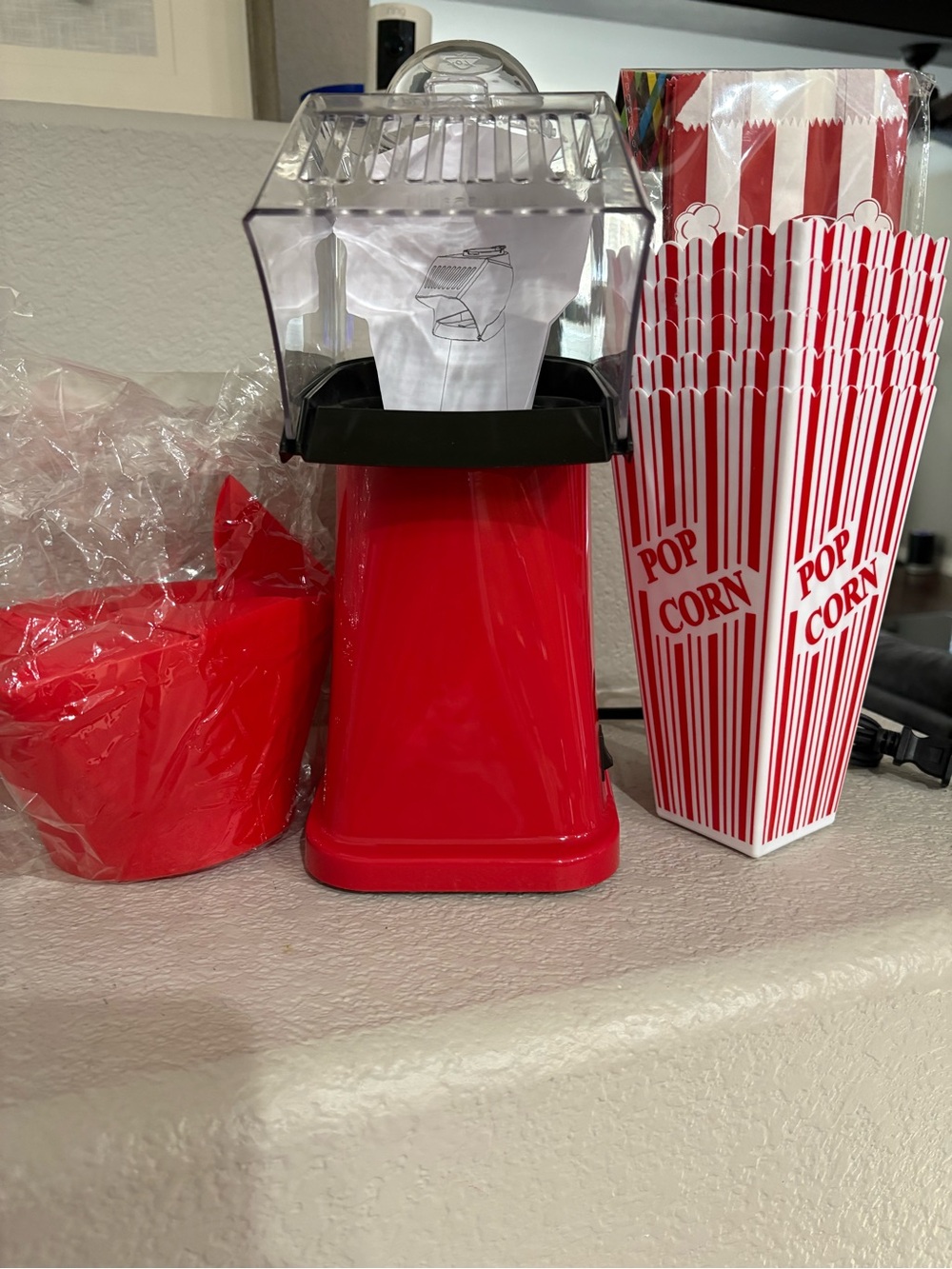 Retro Red Hot Air Popcorn Maker